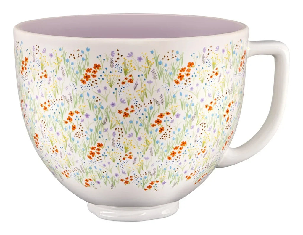 Nouveauté 2026 – Robot pâtissier KitchenAid Artisan Series 5 pintes à tête inclinable, coloris Wildflower, KSM156CXWF (édition