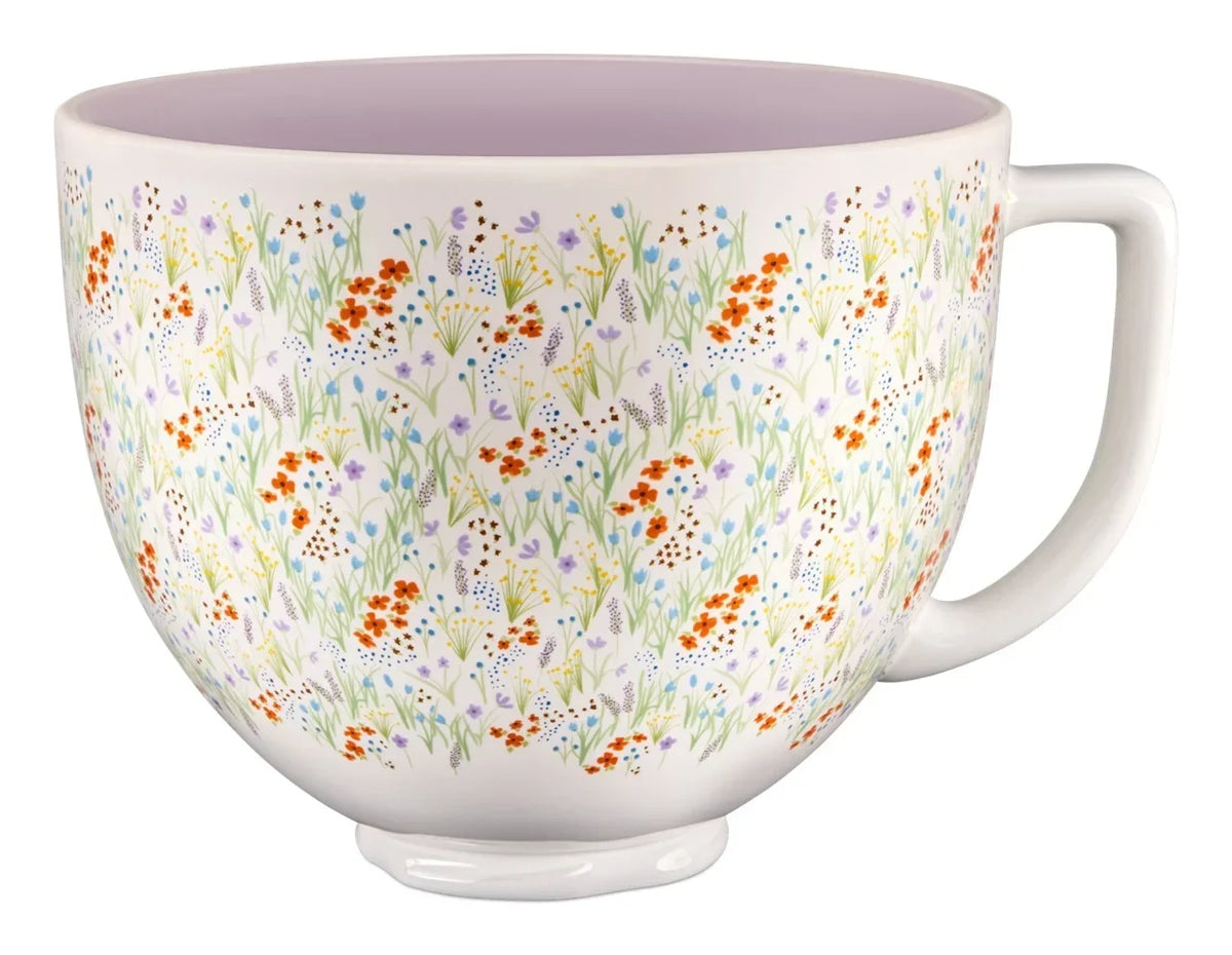 Nouveauté 2026 – Robot pâtissier KitchenAid Artisan Series 5 pintes à tête inclinable, coloris Wildflower, KSM156CXWF (édition
