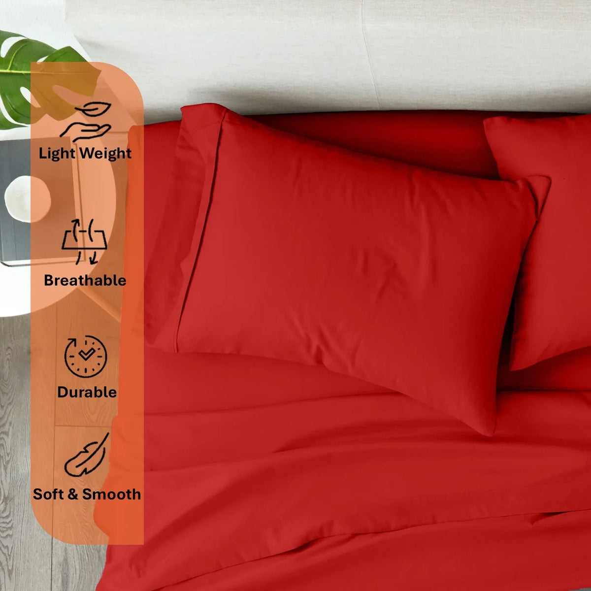 Nouveauté 2026 – Parure de lit 4 pièces en coton égyptien Giza 100 % (600 fils/cm²), drap-housse à bonnet profond de 38 cm, satin doux et respirant - Noir, 1 place
