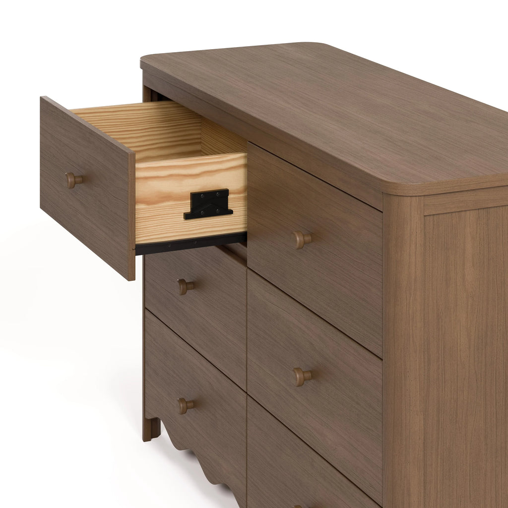Nouveauté 2026 – Commode pour chambre d'enfant Storkcraft Casablanca 6 tiroirs, couleur sauge
