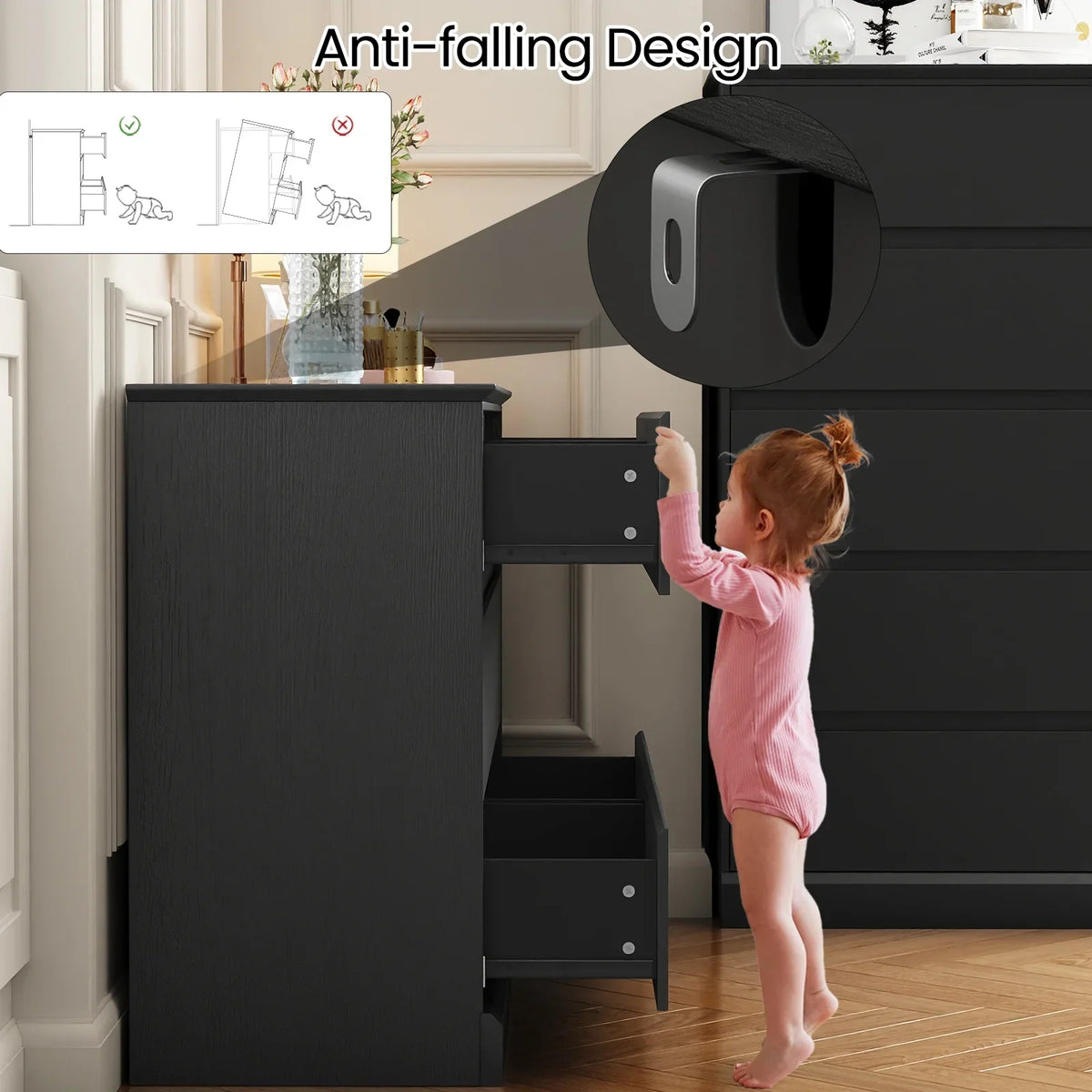 Nouveauté 2026 – Commode blanche neuve , commode à 6 tiroirs, meuble de rangement double, meuble d'appoint pour chambre ou salon