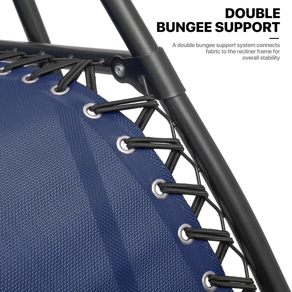 Nouveauté 2026 – Ensemble de 2 chaises MoNiBloom Zero Gravity , fauteuils de plage/terrasse pliables avec auvent et appui-tête, noirs