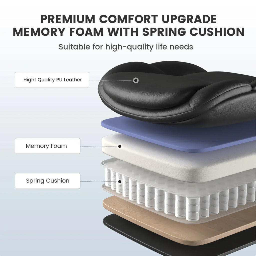 Nouveauté 2026 – Fauteuil de bureau ergonomique Mainstays Executive à dossier haut en cuir noir