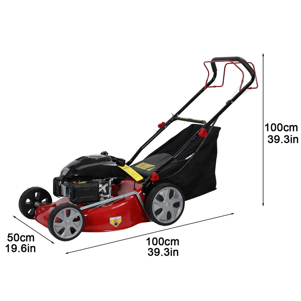 Nouveauté 2026 – Tondeuse à gazon Lawn , autotractée, moteur essence 141 cm3, avec réservoir d'herbe de 50 L et grandes roues