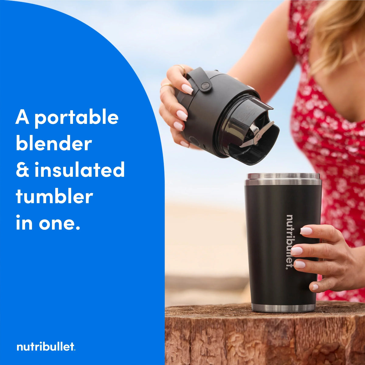 Nouveauté 2026 – Blender portable isotherme nutribullet Flip NBPB10350AK - Noir mat, 532 ml (18 oz