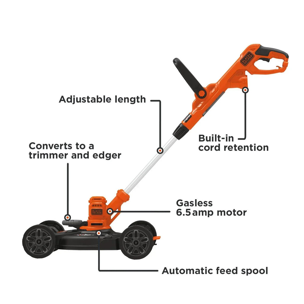 Nouveauté 2026 – Tondeuse à gazon électrique autoportée 3 en 1 BLACK+DECKER (BESTA512CM), neuve