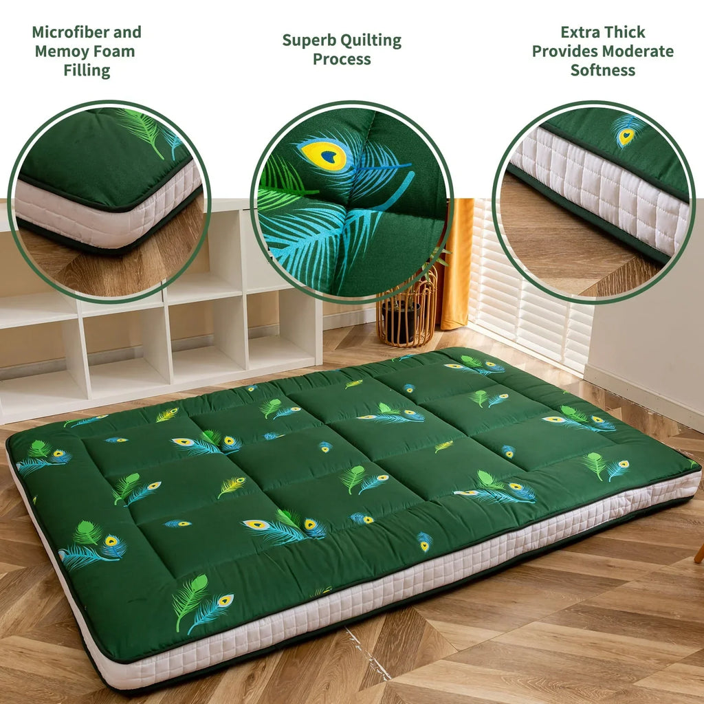 Nouveauté 2026 – Matelas de sol futon extra épais , matelas japonais pliable et enroulable rembourré, matelas de camping portable Shikibuton