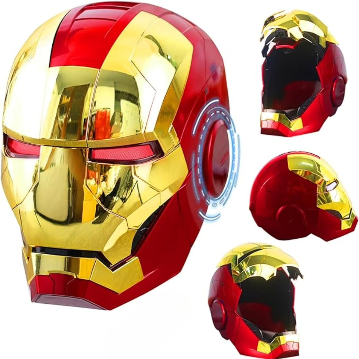 Nouveauté 2026 – Casque Iron Man ZUITEH , nouveau masque de super-héros Iron Man avec voix de Jarvis et ouverture/fermeture contrôlée par télécommande et tactile, objet de collection réaliste, masque de super-héros idéal pour Halloween, Noël, un anni