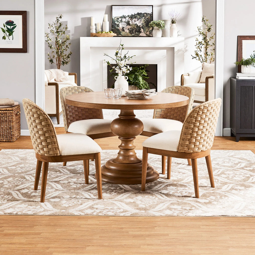 Nouveauté 2026 – Ensemble de 2 chaises de salle à manger de style ferme Saylor de My Texas House, en bois naturel, année