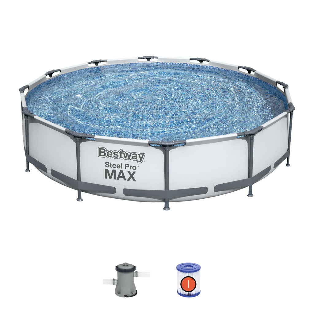 Nouveauté 2026 – Piscine hors sol ronde Bestway Steel Pro MAX 10 pi x 30 po