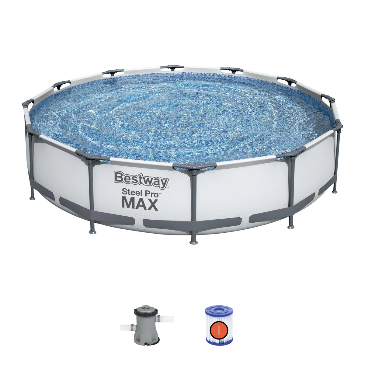 Nouveauté 2026 – Piscine hors sol ronde Bestway Steel Pro MAX 10 pi x 30 po
