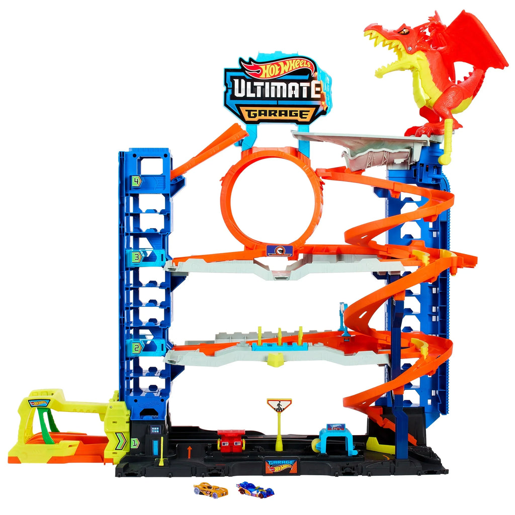 Nouveauté 2026 – Coffret de jeu Hot Wheels City Ultimate Garage avec 2 voitures miniatures, rangement pour plus de 50 voitures