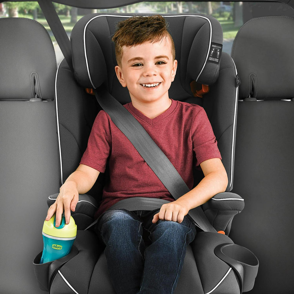 Nouveauté 2026 – Siège auto rehausseur et harnais Chicco MyFit - Fathom (Gris/Bleu). Neuf