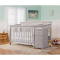 Nouveauté 2026 – Lit bébé convertible 5 en 1 Dream On Me Brody avec matelas ajustable et table à langer, gris perle