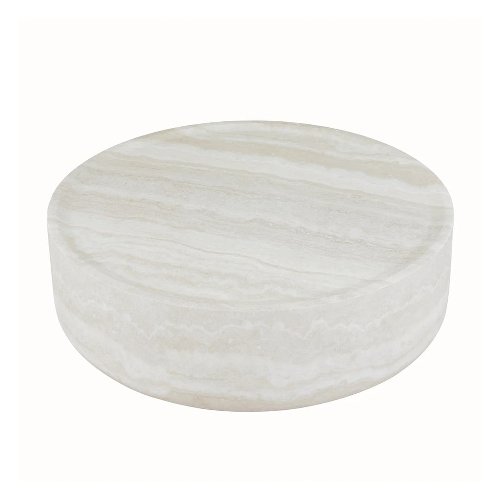 Nouveauté 2026 – Table basse ronde 31,49'' avec texture marbre, table basse circulaire moderne en fibre de verre, table d'appoint pour salon ou extérieur, livrée montée, finition marbre