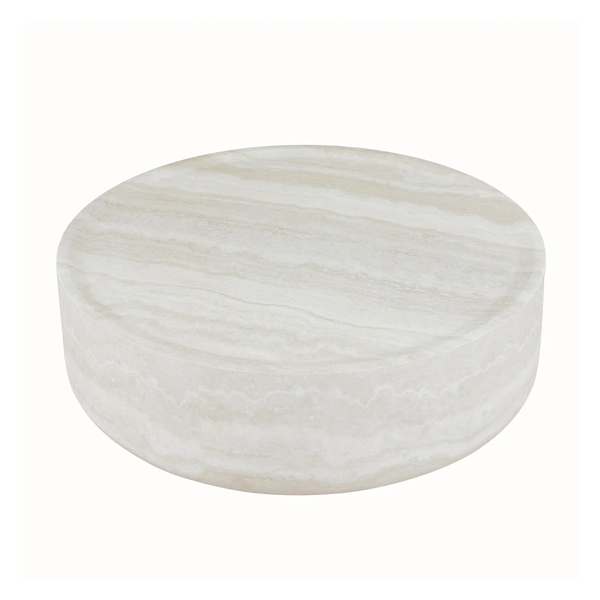 Nouveauté 2026 – Table basse ronde 31,49'' avec texture marbre, table basse circulaire moderne en fibre de verre, table d'appoint pour salon ou extérieur, livrée montée, finition marbre