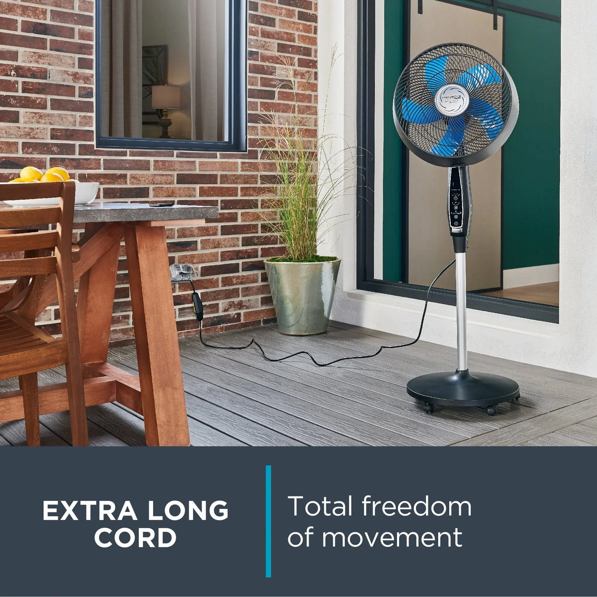 Nouveauté 2026 – Ventilateur sur pied Rowenta Turbo Silence avec télécommande, 53 pouces, portable, 5 vitesses, VU5670