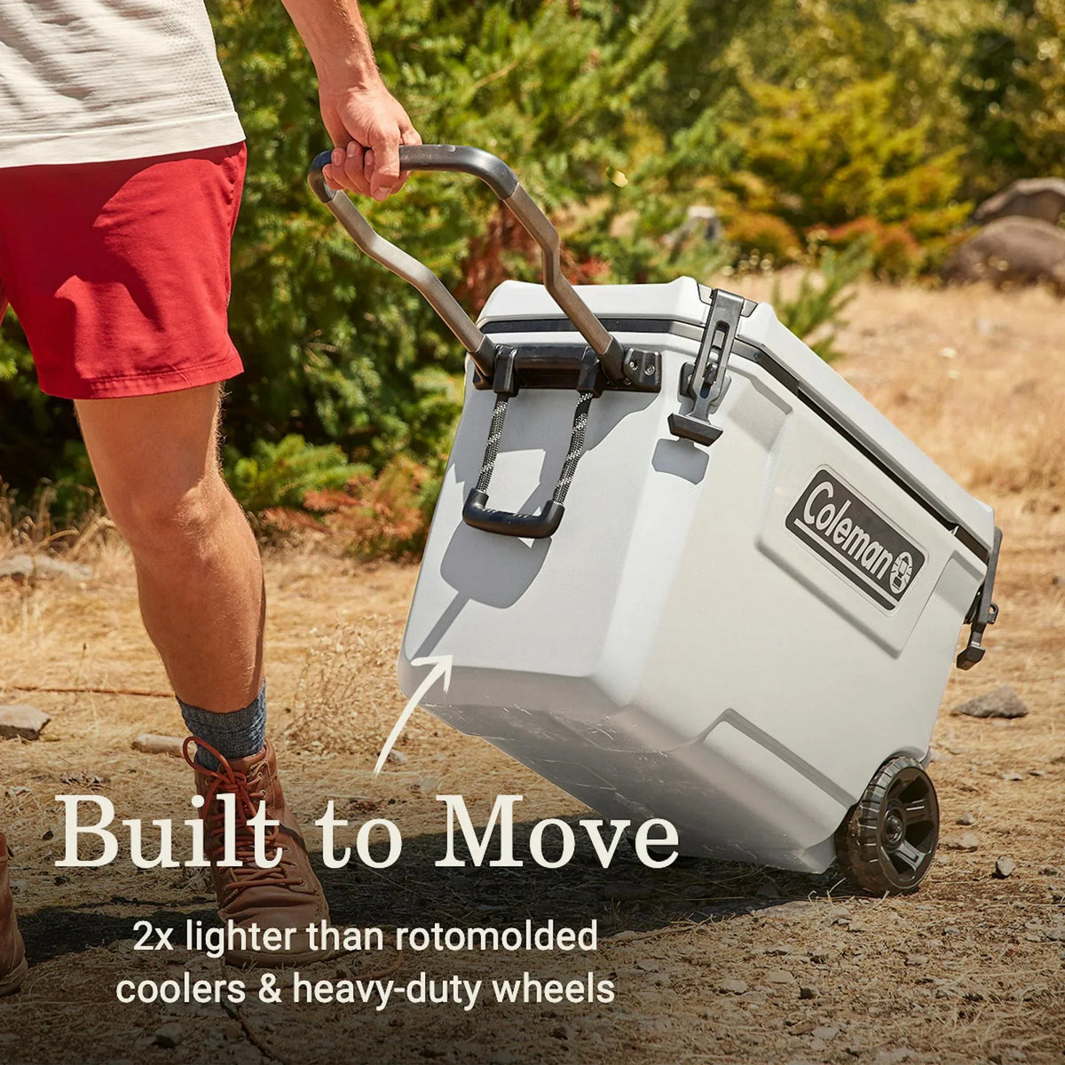 Nouveauté 2026 – Glacière rigide Coleman Convoy Series , 65 pintes (environ 60 litres), avec roulettes, capacité jusqu'à 48 canettes, couleur noyer brun