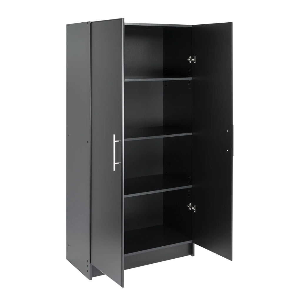 Nouveauté 2026 – Armoire à étagères réglables Prepac - Table de garage haute et fonctionnelle, 40,6 cm (P) x 81,3 cm (L) x 164,6 cm (H), armoire de garage autoportante à 2 portes, couleur expresso - EES-3264