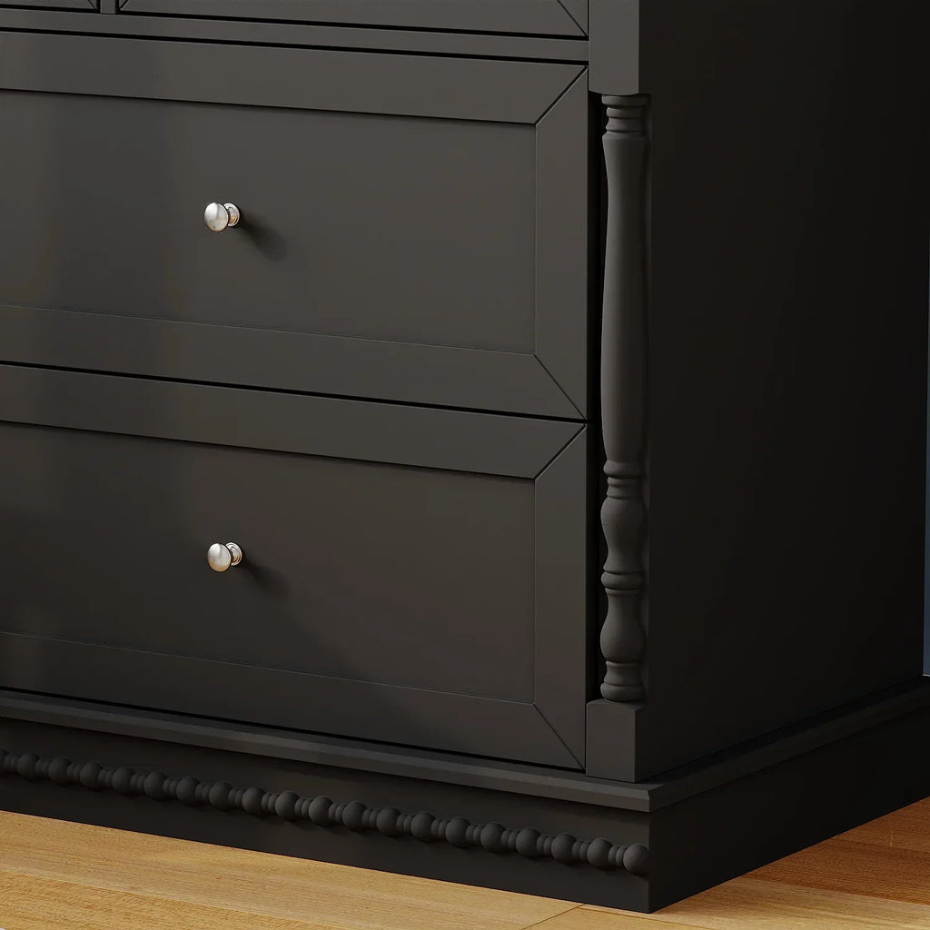 Nouveauté 2026 – Table à langer/commode pour chambre de bébé OXYLIFE , 114 cm (45 po), avec 4 tiroirs et une étagère, blanche
