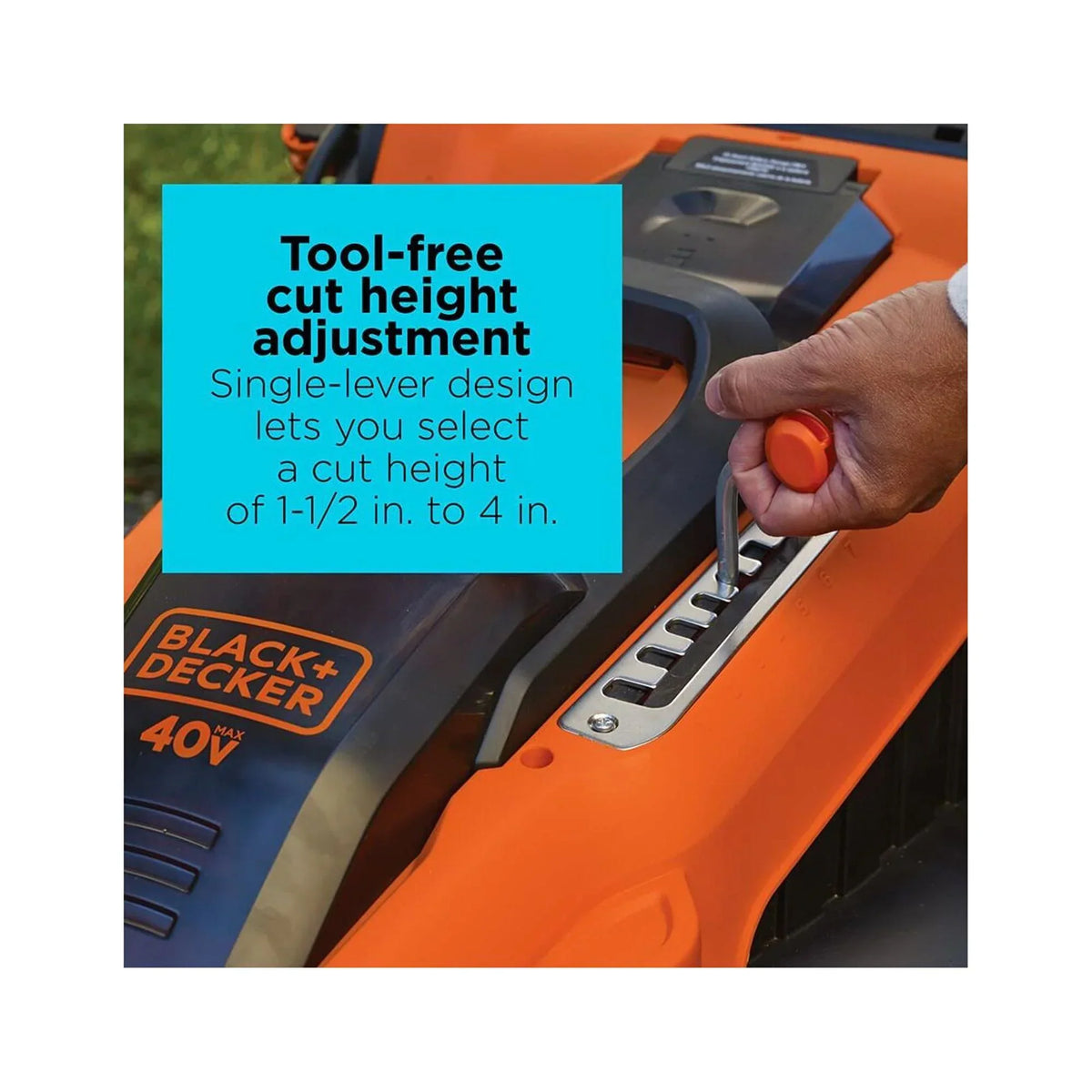 Nouveauté 2026 – Tondeuse à gazon sans fil BLACK+DECKER 40V MAX* avec batterie et chargeur inclus (CM2043C