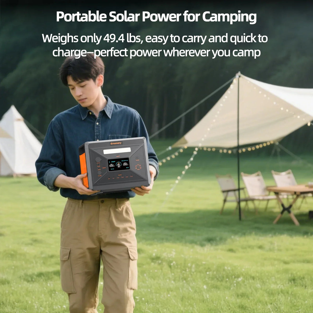 Nouveauté 2026 – Générateur solaire Solarplay 2400 W (4800 W en crête), avec panneau solaire de 400 W et batterie LiFePO4 portable de 2160 Wh, idéal pour le camping, la maison et les véhicules de secours