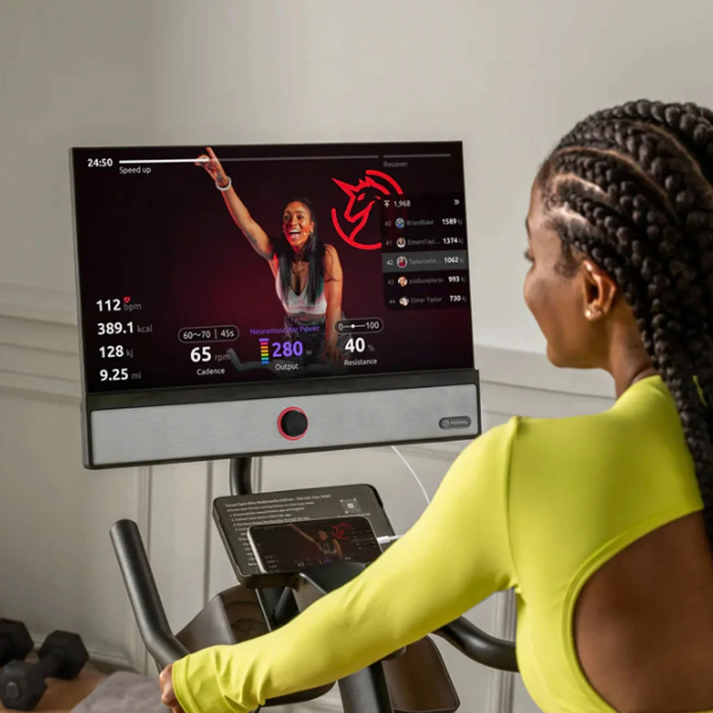 Nouveauté 2026 – Vélo d'exercice magnétique YESOUL G1 Plus avec écran HD rotatif de 21,5 pouces, 100 niveaux de résistance, transmission silencieuse, selle ventilée, pour le cyclisme en intérieur à domicile