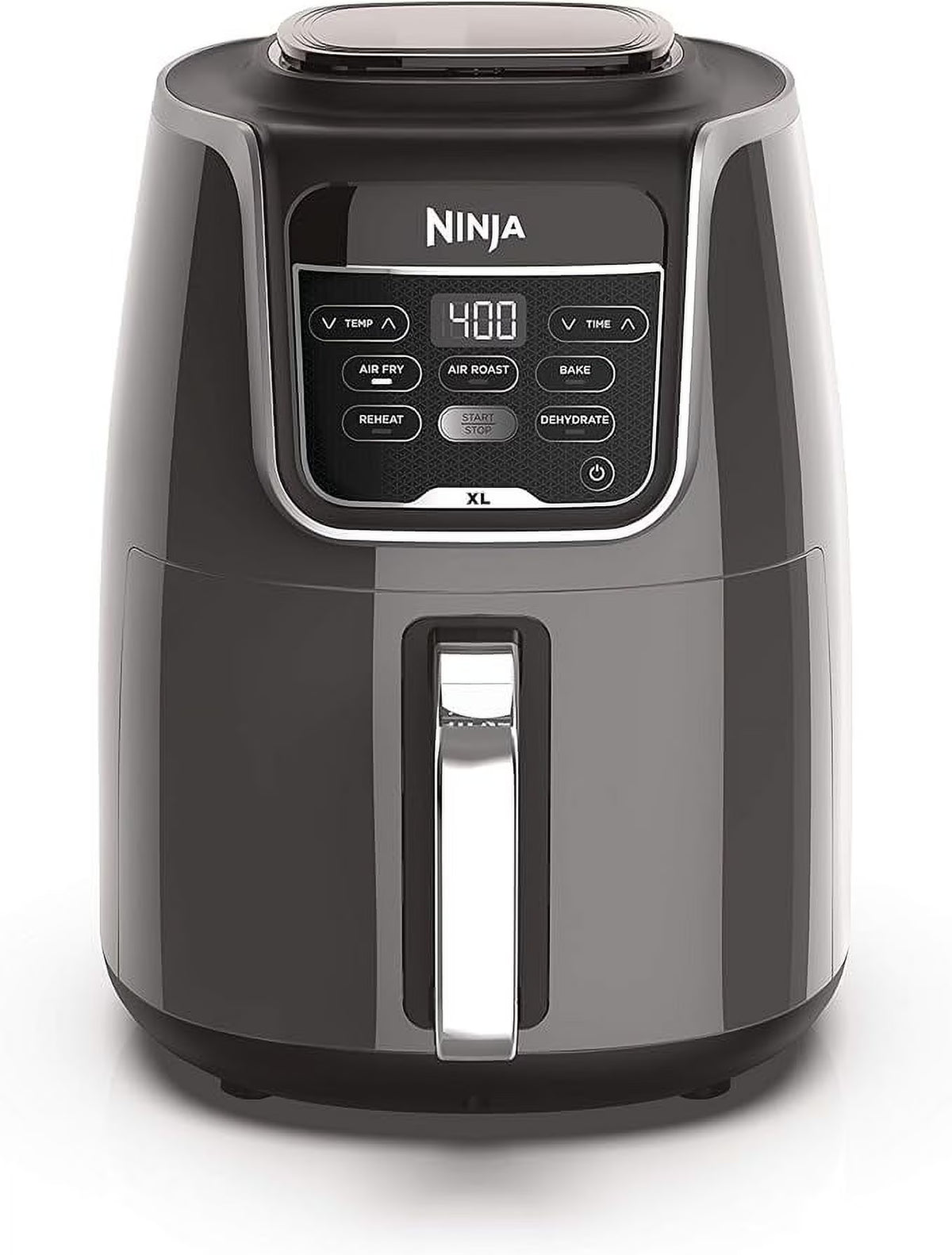 Nouveauté 2026 – Friteuse à air chaud Ninja AF150AMZ XL , capacité de 5,5 litres, permettant de frire, rôtir, cuire, réchauffer et déshydrater. Panier et plaque antiadhésive compatibles lave-vaisselle, guide de recettes inspirées par des chefs inclus