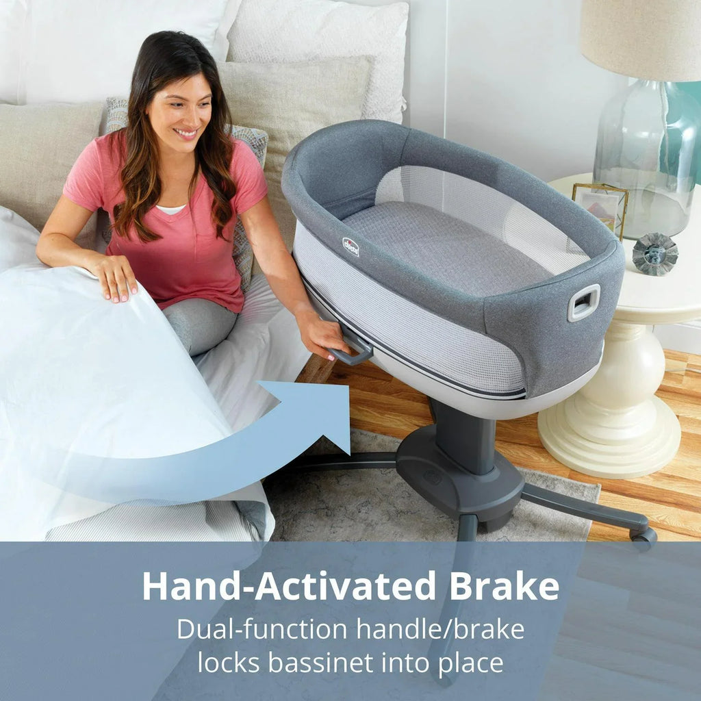 Nouveauté 2026 – Chicco Close to You Berceau de chevet portable 3 en 1 avec table à langer intégrée - Gris chiné (Gris). Neuf