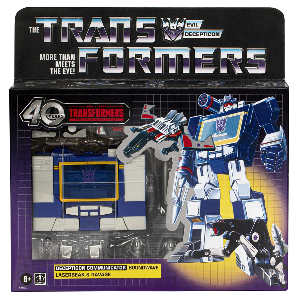 Nouveauté 2026 – Figurines Transformers Toys Retro 40e anniversaire Soundwave, Laserbeak et Ravage