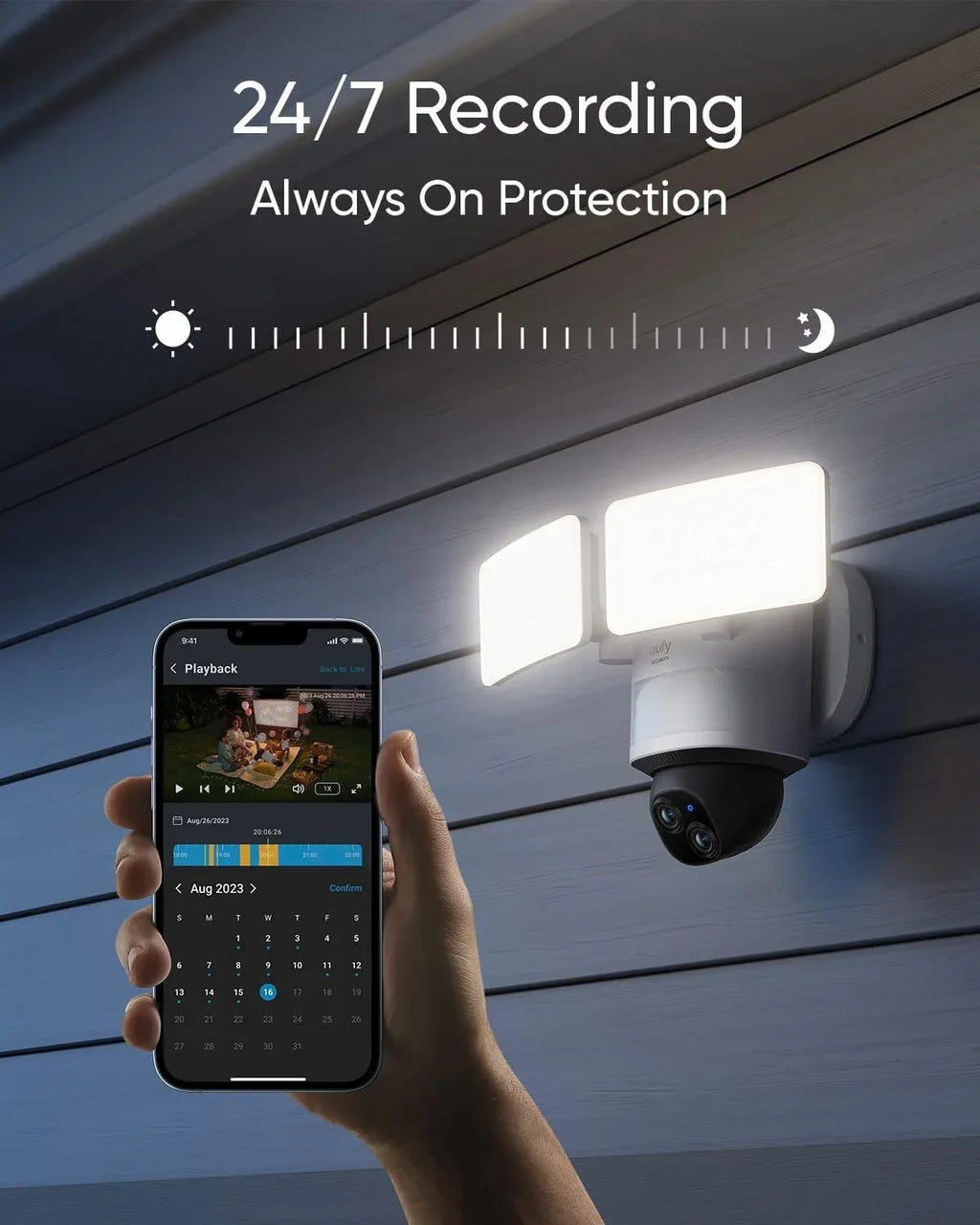 Nouveauté 2026 – Caméra de sécurité eufy E340 avec projecteur intégré , caméra filaire, double caméra 3K+2K, rotation et inclinaison à 360°, sans abonnement mensuel