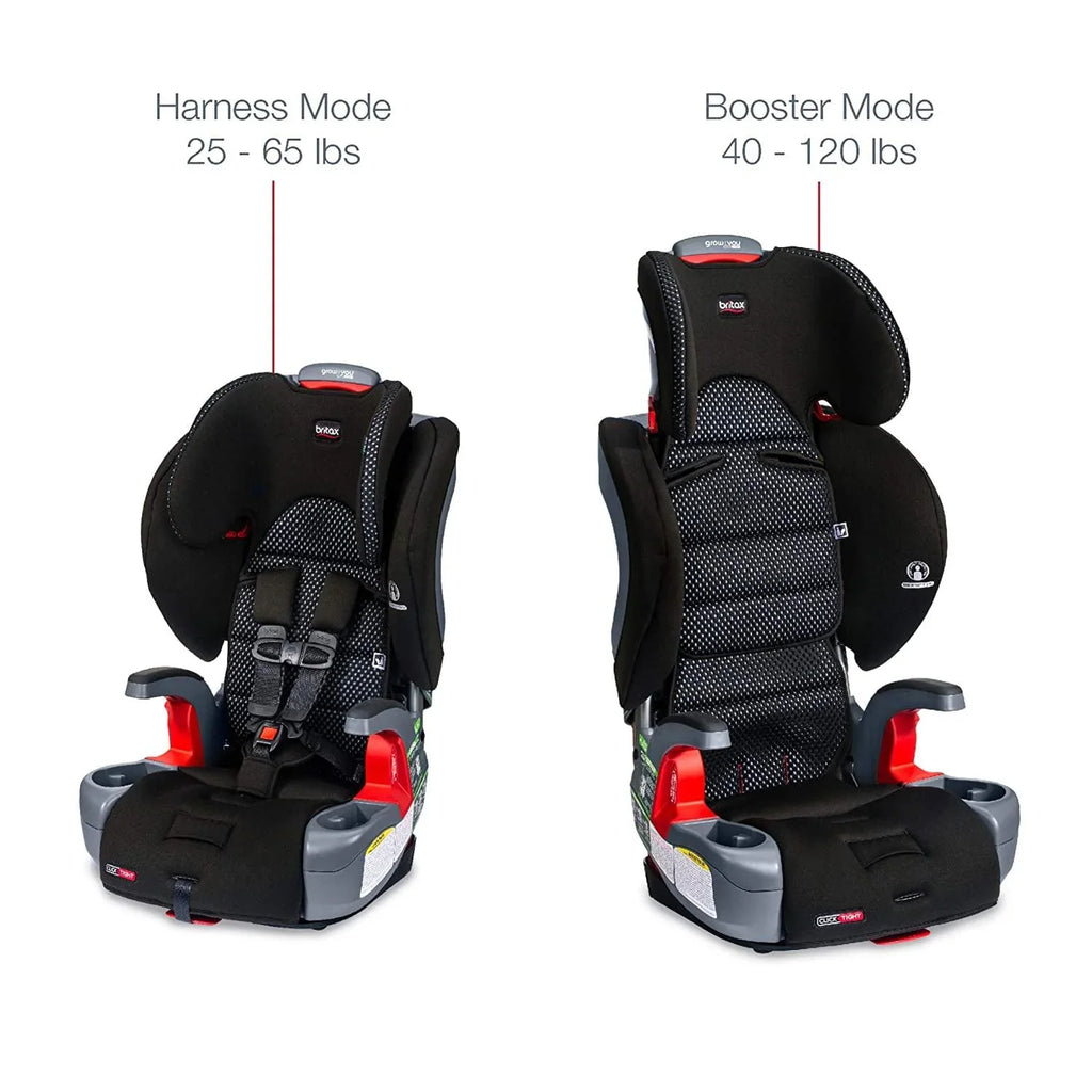 Nouveauté 2026 – Siège auto Britax Grow With You ClickTight Harness-2-Rehausseur 2 en 1 avec dossier haut. Gris Cool Flow