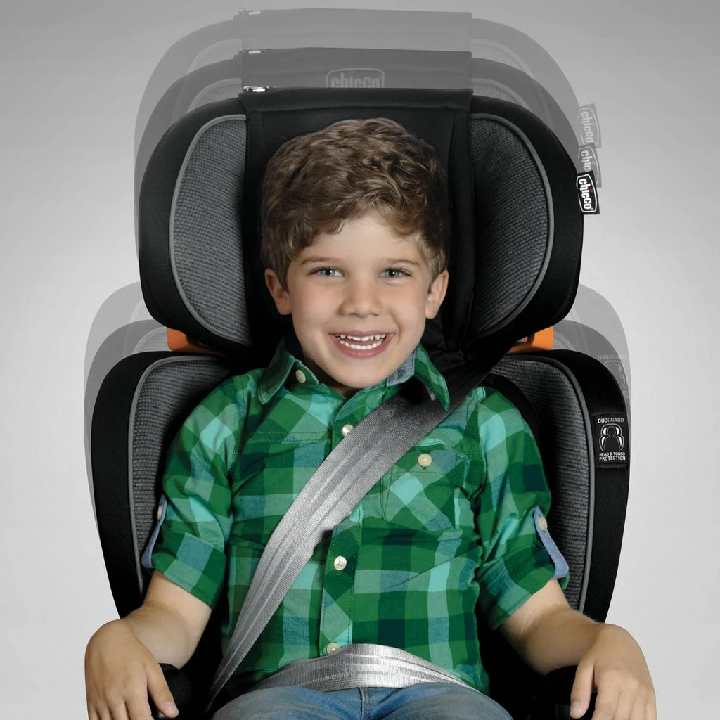 Nouveauté 2026 – Siège auto rehausseur 2-en-1 Chicco KidFit Zip Plus avec ceinture de sécurité - Taurus (noir/gris). Neuf