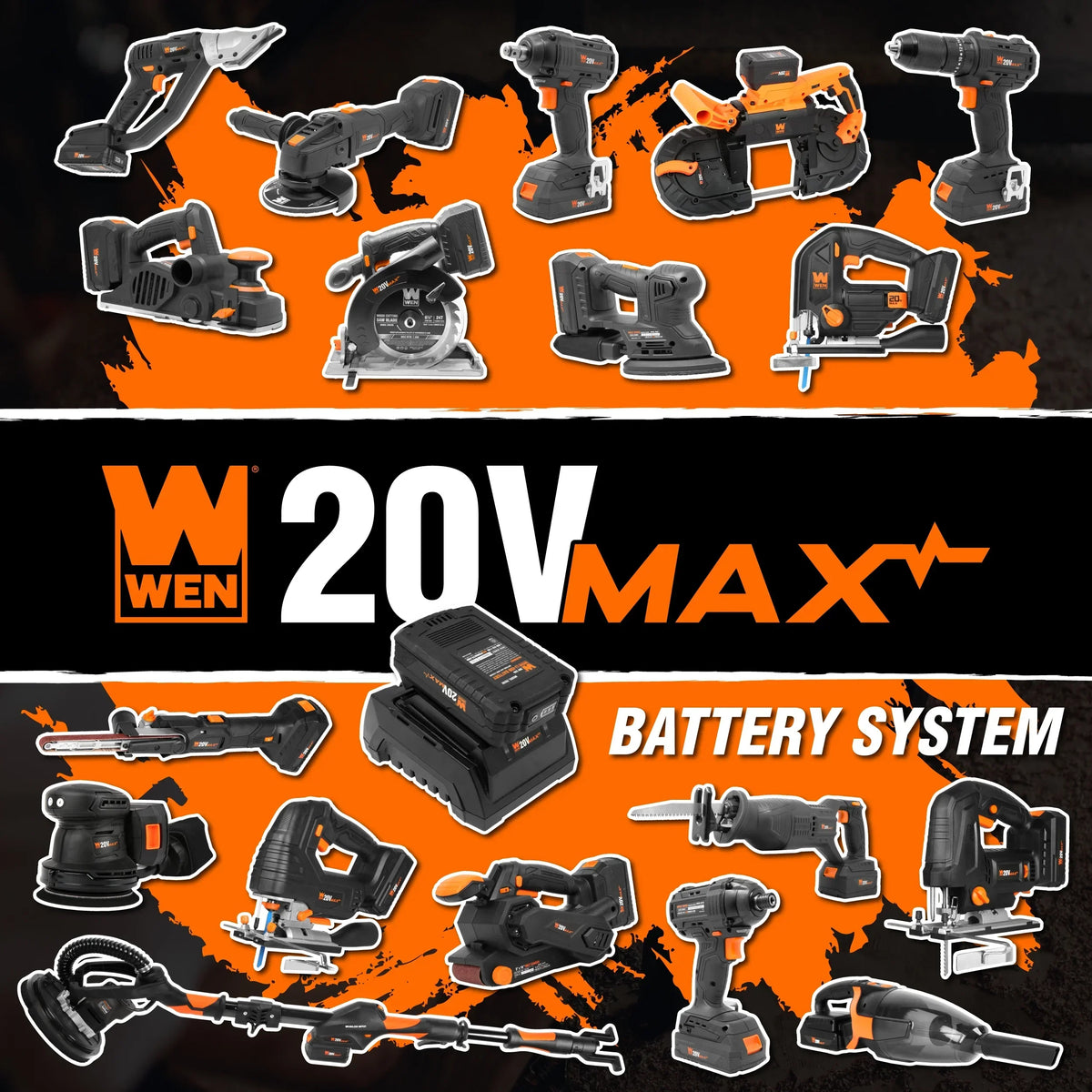 Nouveauté 2026 – Scie circulaire miniature sans fil WEN 20V Max 4-1/2 pouces avec batterie 2,0 Ah et chargeur