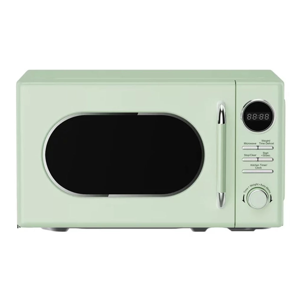 Nouveauté 2026 – Micro-ondes rétro classique Magic Chef 0,7 pi³ (19,8 L), 700 W, vert (neuf, boîte ouverte