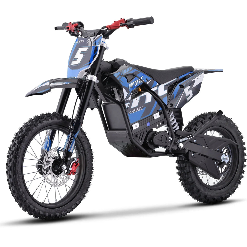 Nouveauté 2026 – Motocross électrique MotoTec 60V Pro , 2000W, batterie lithium bleue