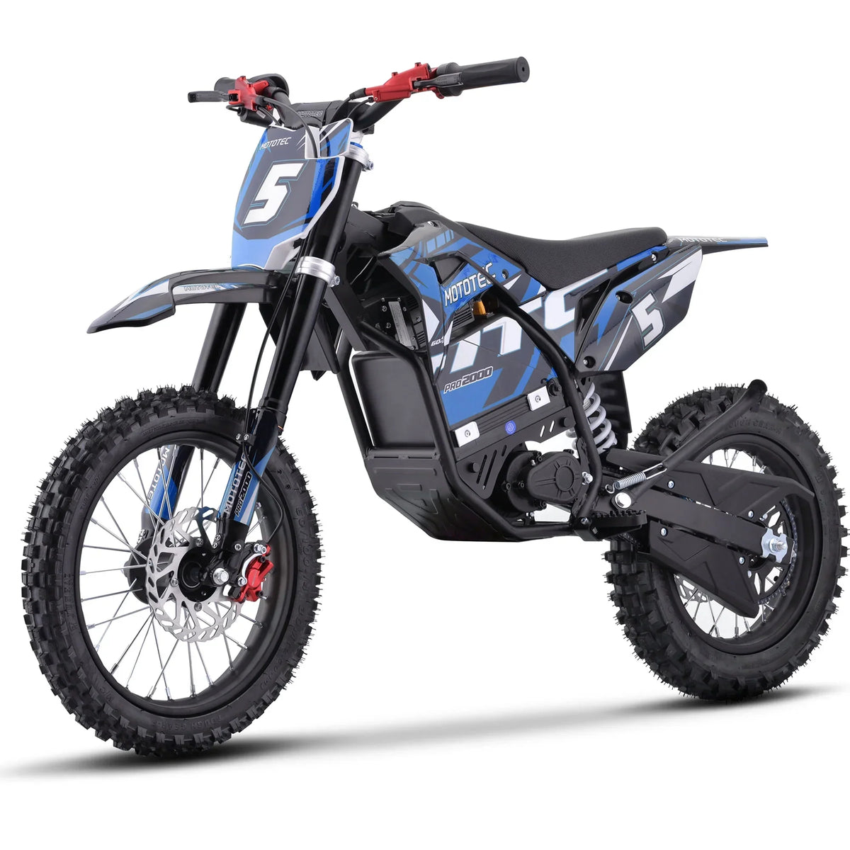 Nouveauté 2026 – Motocross électrique MotoTec 60V Pro , 2000W, batterie lithium bleue