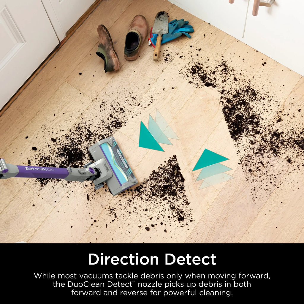 Nouveauté 2026 – Aspirateur balai sans fil Shark PowerDetect , multi-surfaces, avec brosse DuoClean Detect et tube MultiFLEX, jusqu'à 60 minutes d'autonomie, IP1250 bleu