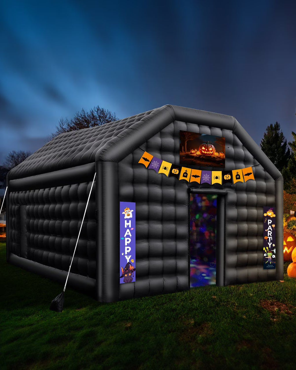 Nouveauté 2026 – Nouvelle tente gonflable de discothèque - Abri de fête gonflable de 3,65 m de haut avec lumières, parfait pour les festivals et les événements