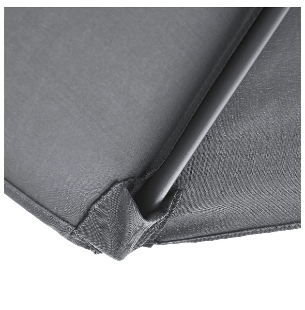 Nouveauté 2026 – Ensemble de salle à manger d'extérieur 8 pièces avec parasol, table et chaises de patio, tissu à séchage rapide, 6 chaises, gris