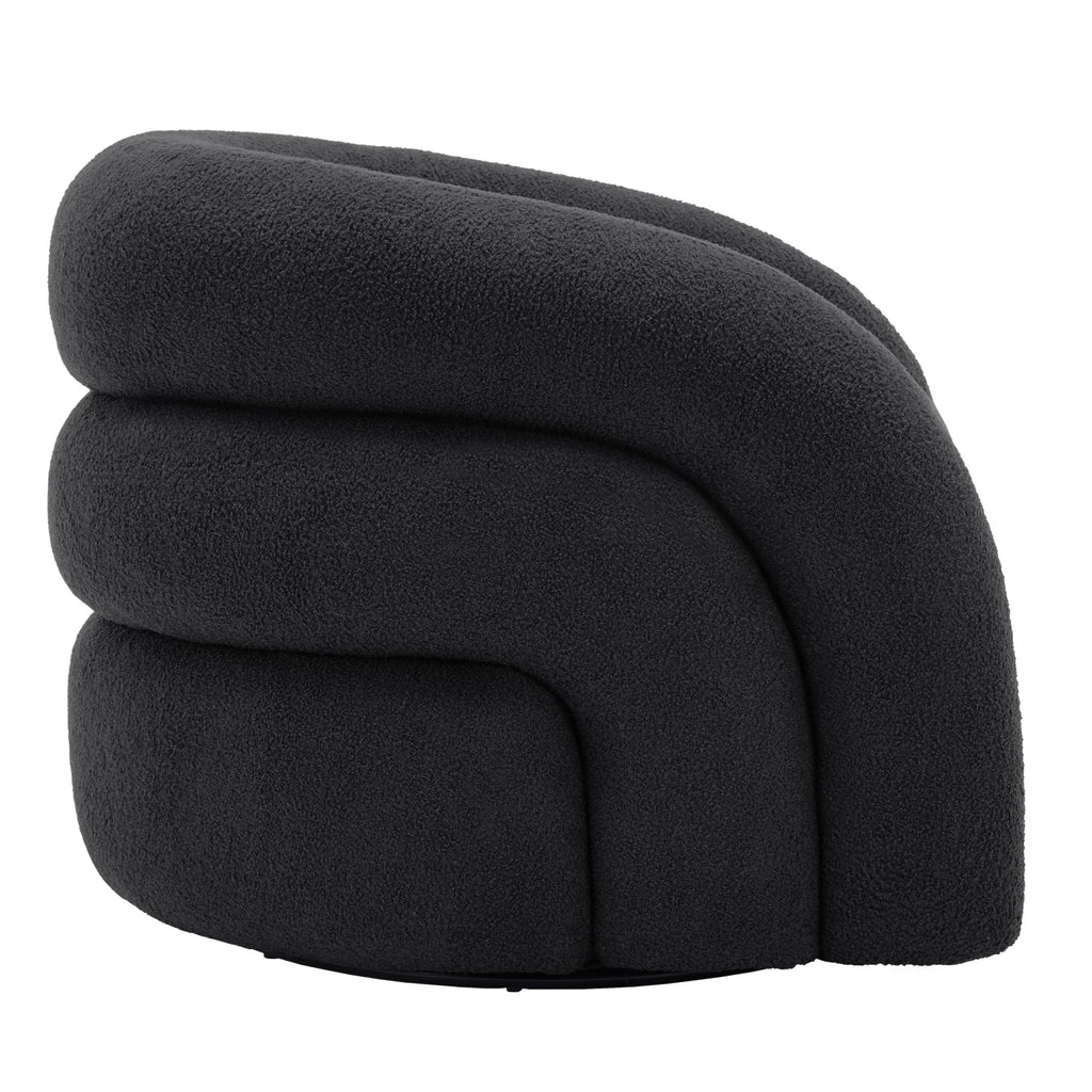 Nouveauté 2026 – Fauteuil pivotant 360" pour salon, fauteuil tonneau bouclé, canapé une place, fauteuil de lecture, vert sauge