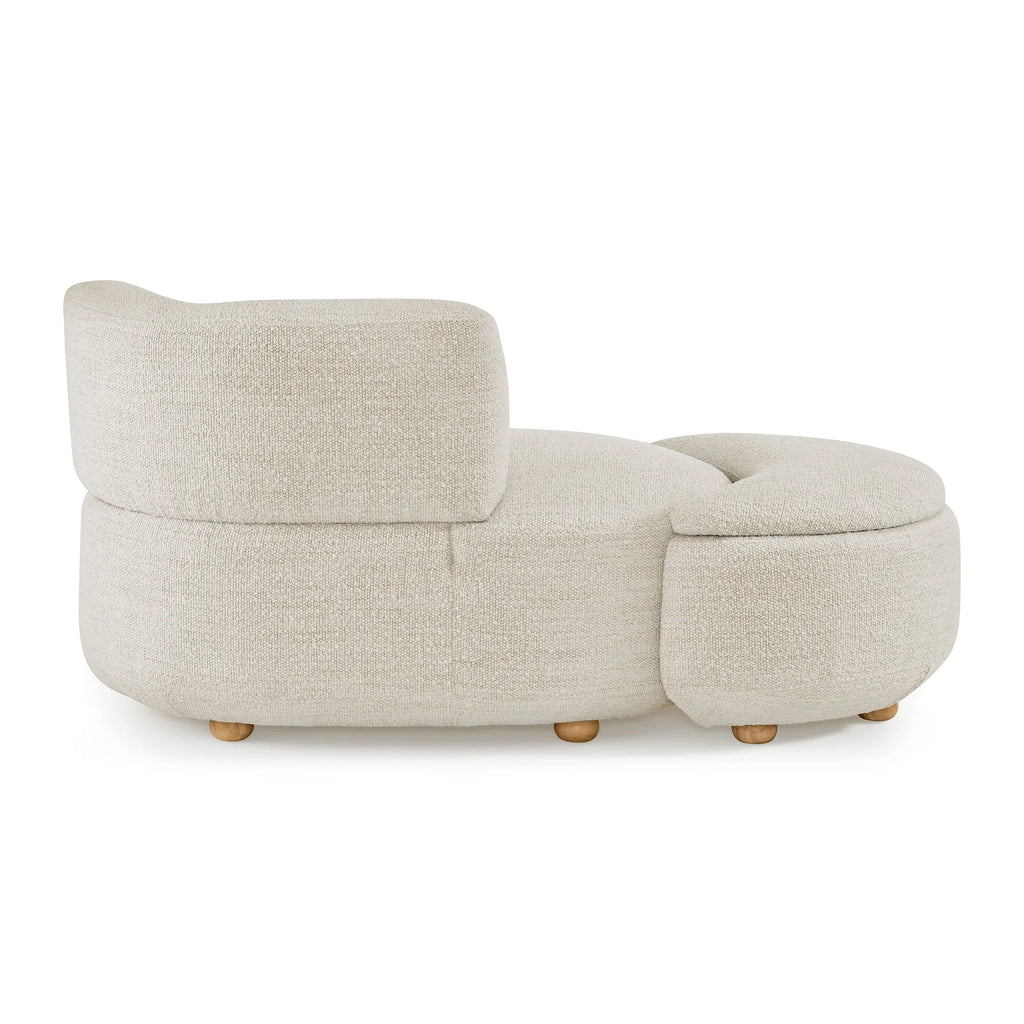 Nouveauté 2026 – Chaise longue et pouf de rangement Juliet en boucle moderne, couleur perle, collection Better Homes & Gardens