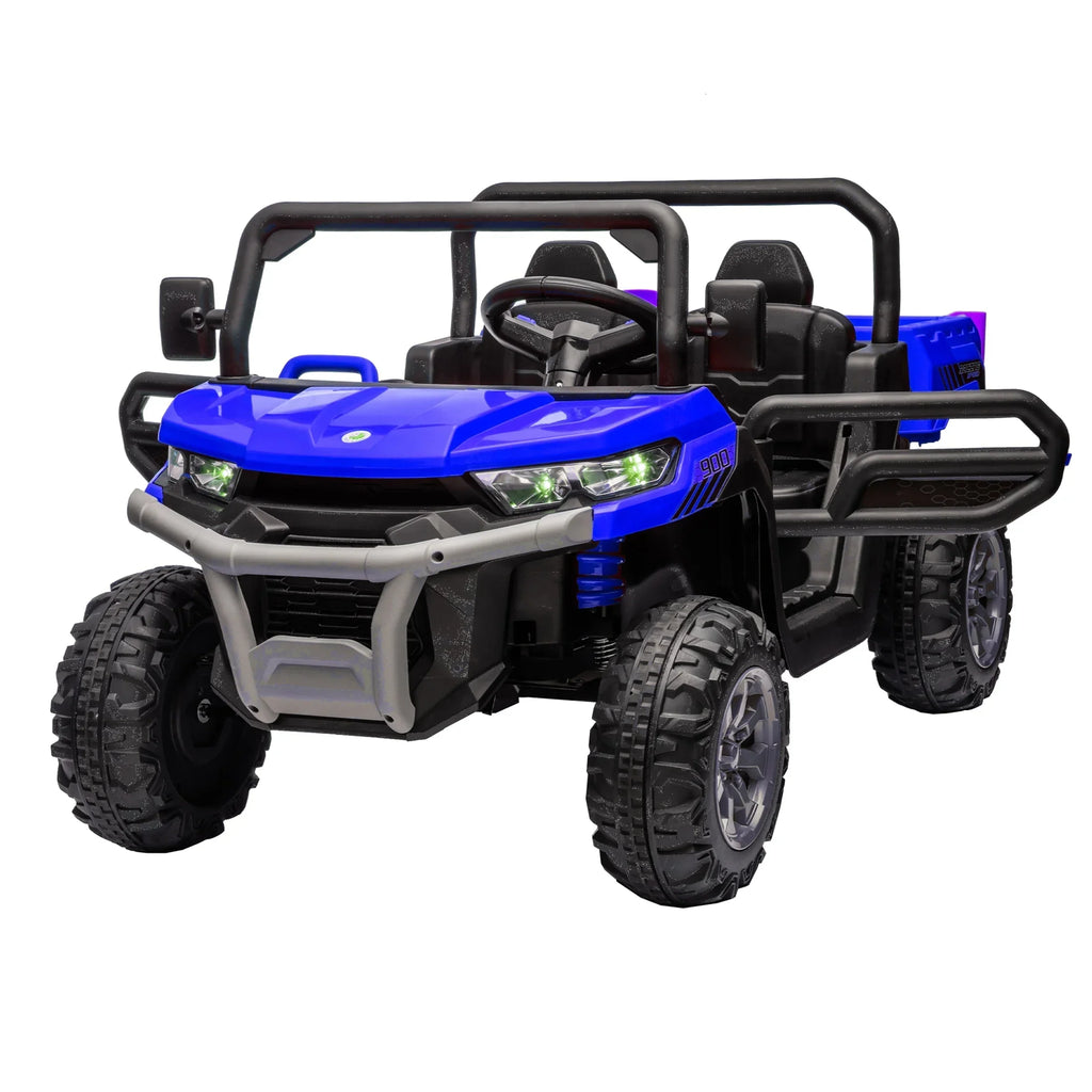 Nouveauté 2026 – Camion électrique Xuanlur 24V 2 places pour enfants , avec moteur 2x200W, benne basculante/pelle, pneus résistants, lumières LED, musique et télécommande, noir