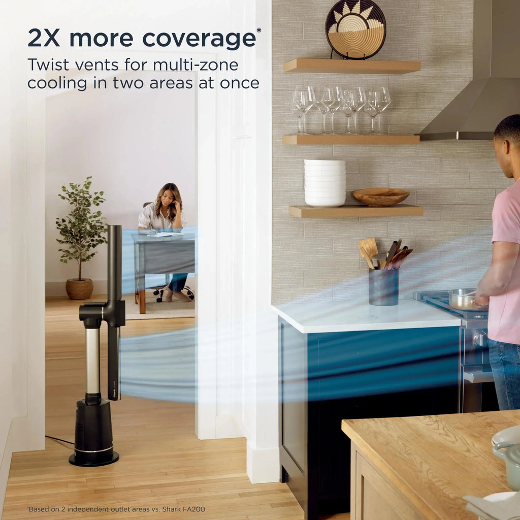 Nouveauté 2026 – Ventilateur Shark TurboBlade XL « Tour sans pales ultra-personnalisable, pivotante, rotative, oscillante à 180° », TF200, anthracite