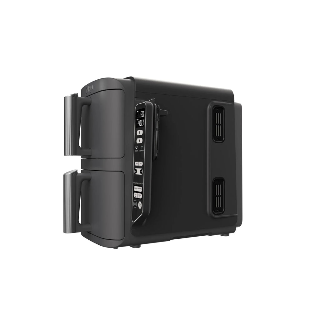 Nouveauté 2026 – Friteuse à air Ninja DoubleStack XL à 2 paniers, technologie DoubleStack permettant de cuire 4 aliments simultanément, conception compacte, 10 pintes, 4 en 1, Smart Finish & Match Cook, SL400
