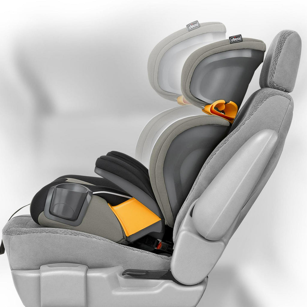 Nouveauté 2026 – Siège auto rehausseur 2-en-1 Chicco KidFit Zip Plus avec ceinture de sécurité - Taurus (noir/gris). Neuf