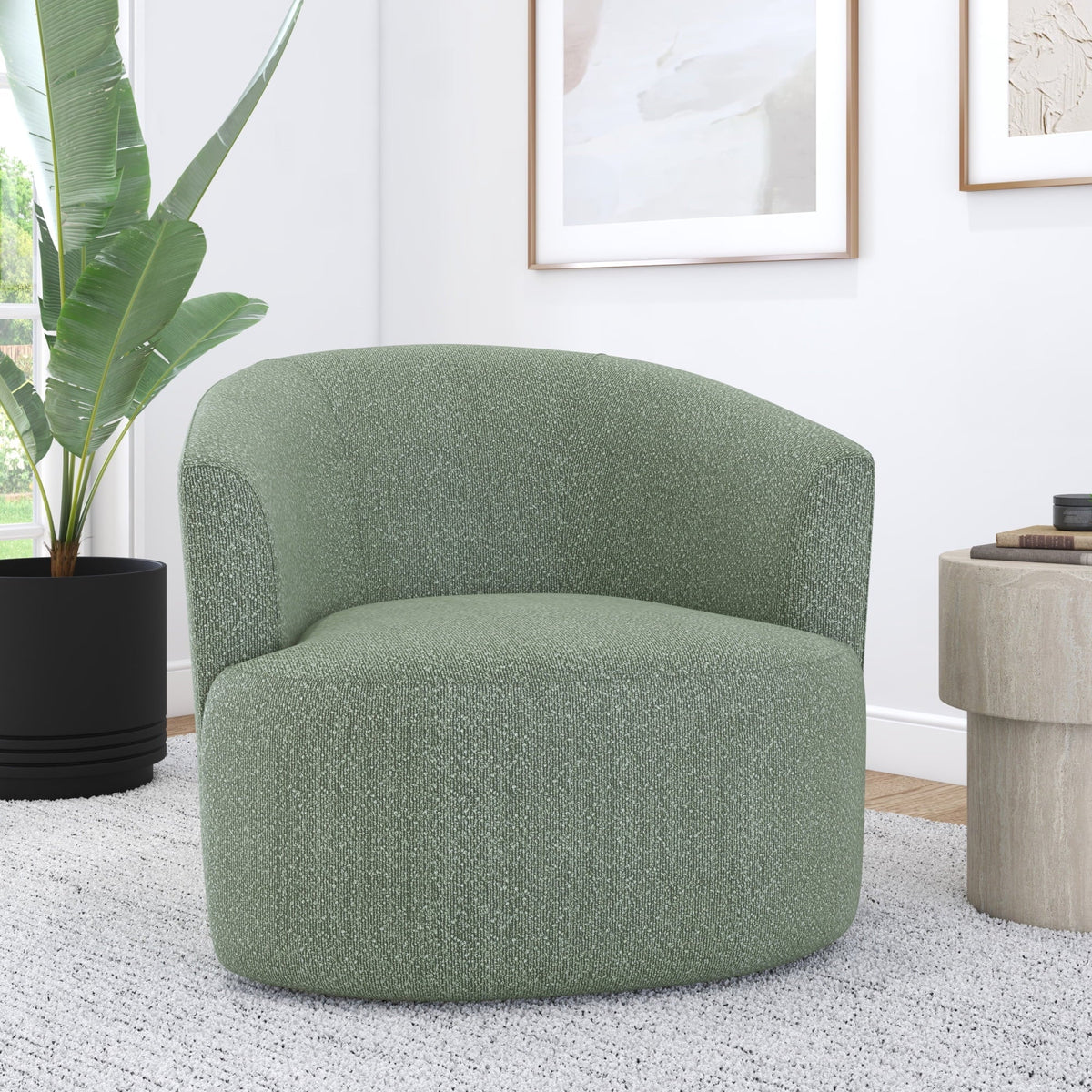 Nouveauté 2026 – Fauteuil pivotant Mainstays Boucle , taupe
