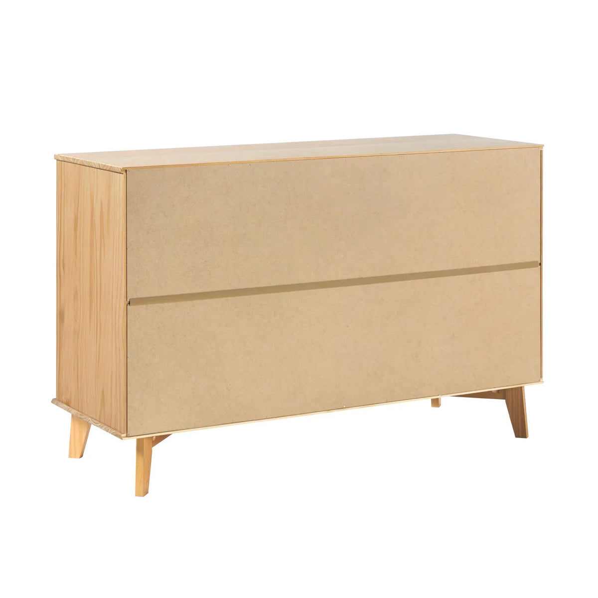 Nouveauté 2026 – Commode Walker Edison Sonoma 6 tiroirs en bois massif couleur caramel