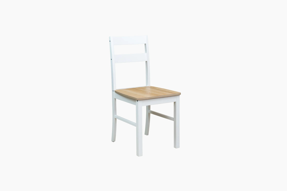 Nouveauté 2026 – Ensemble de salle à manger 5 pièces Mainstays , 1 table et 4 chaises, blanc, MDF et bois d'hévéa, intérieur, table de 117 cm (L) x 74 cm (l) x 76 cm (H