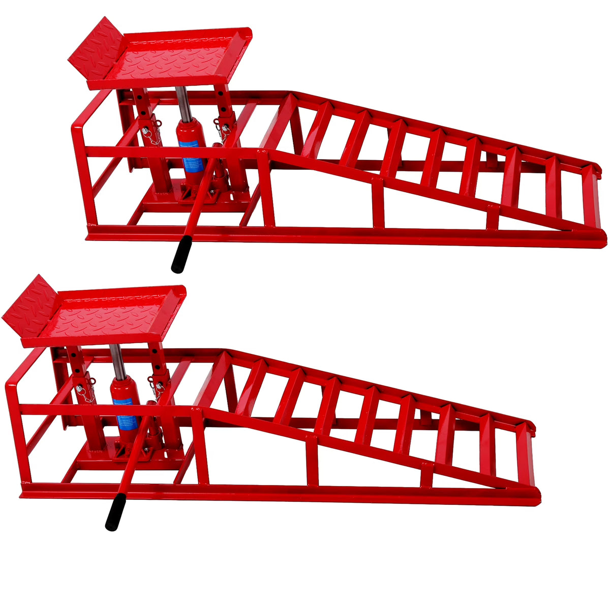 Nouveauté 2026 – Rampes hydrauliques pour voiture Riedhoff (lot de 2), charge maximale de 5 tonnes, hauteur de levage de 24 à 41 cm, robustes, noires